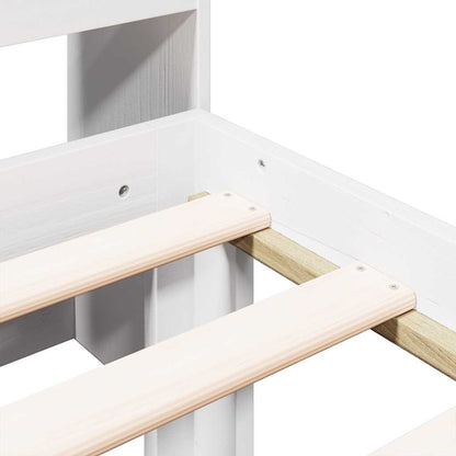 vidaXL Bookcase Bed without Mattress White 75x190cm Solid Wood Pine