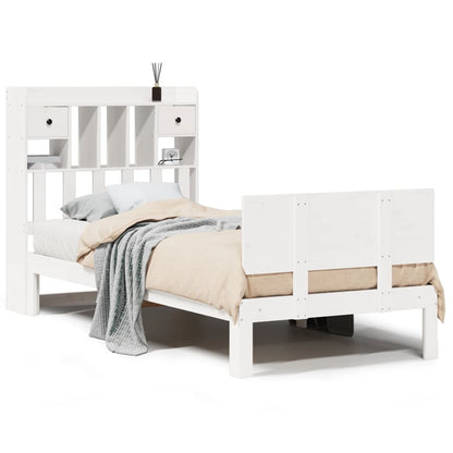 vidaXL Bookcase Bed without Mattress White 90x190cm Solid Wood Pine