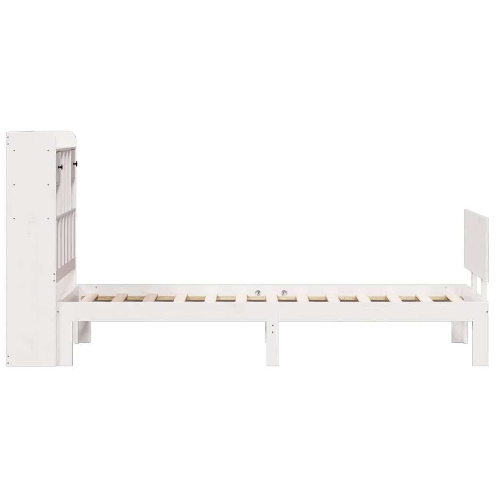 vidaXL Bookcase Bed without Mattress White 90x190cm Solid Wood Pine