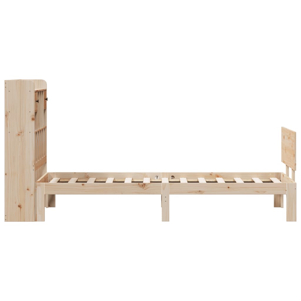 vidaXL Bookcase Bed without Mattress 90x200cm Solid Wood Pine
