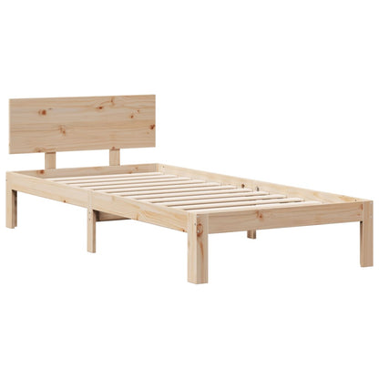 vidaXL Bookcase Bed without Mattress 90x200cm Solid Wood Pine