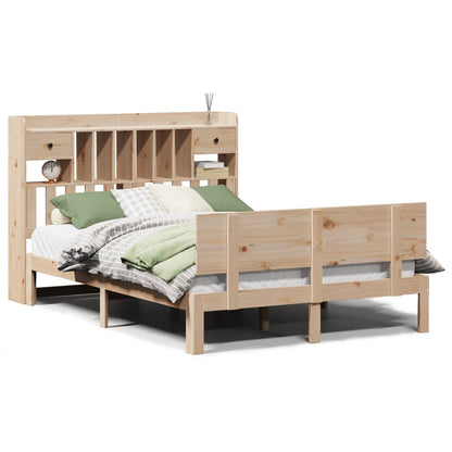 vidaXL Bookcase Bed without Mattress 140x200cm Solid Wood Pine