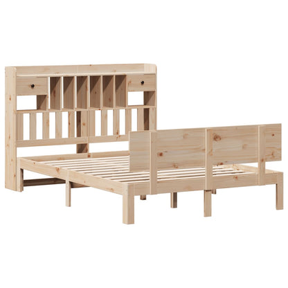 vidaXL Bookcase Bed without Mattress 140x200cm Solid Wood Pine