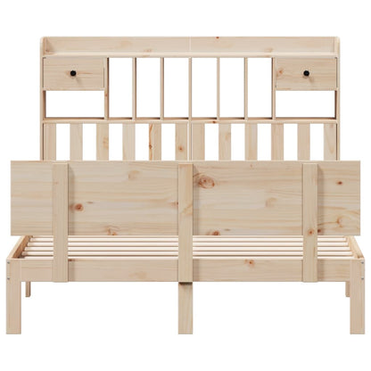 vidaXL Bookcase Bed without Mattress 140x200cm Solid Wood Pine