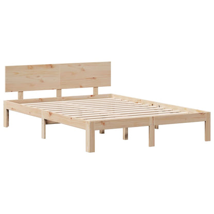 vidaXL Bookcase Bed without Mattress 140x200cm Solid Wood Pine