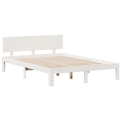 vidaXL Bookcase Bed without Mattress White 160x200cm Solid Wood Pine