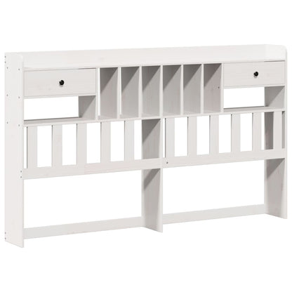 vidaXL Bookcase Bed without Mattress White 180x200 cm Super King Solid Wood Pine