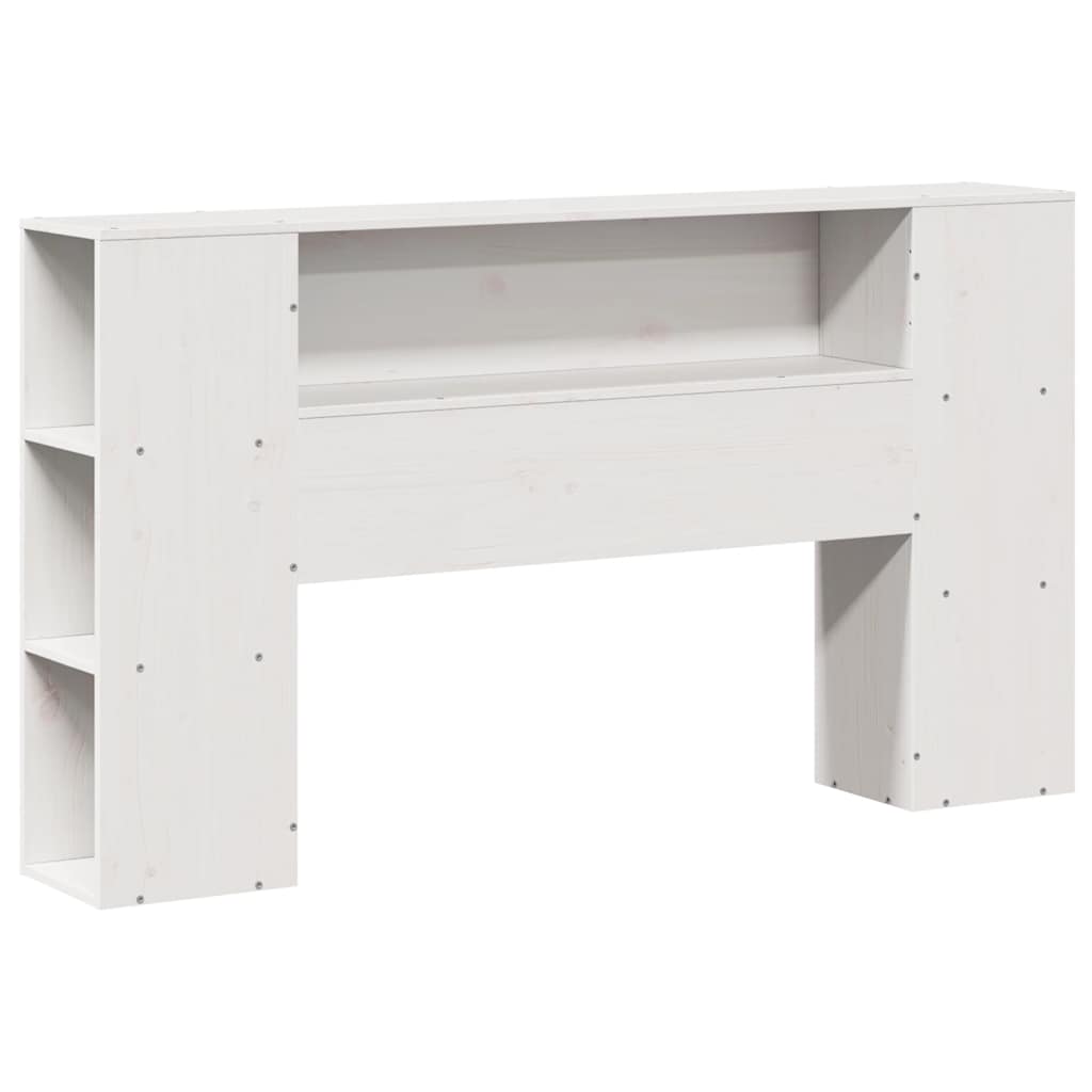 vidaXL Bookcase Bed without Mattress White 135x190 cm Double Solid Wood Pine