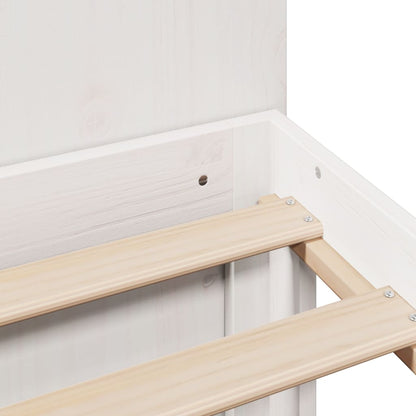 vidaXL Bookcase Bed without Mattress White 150x200 cm King Size Solid Wood Pine
