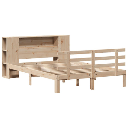 vidaXL Bookcase Bed without Mattress 160x200cm Solid Wood Pine