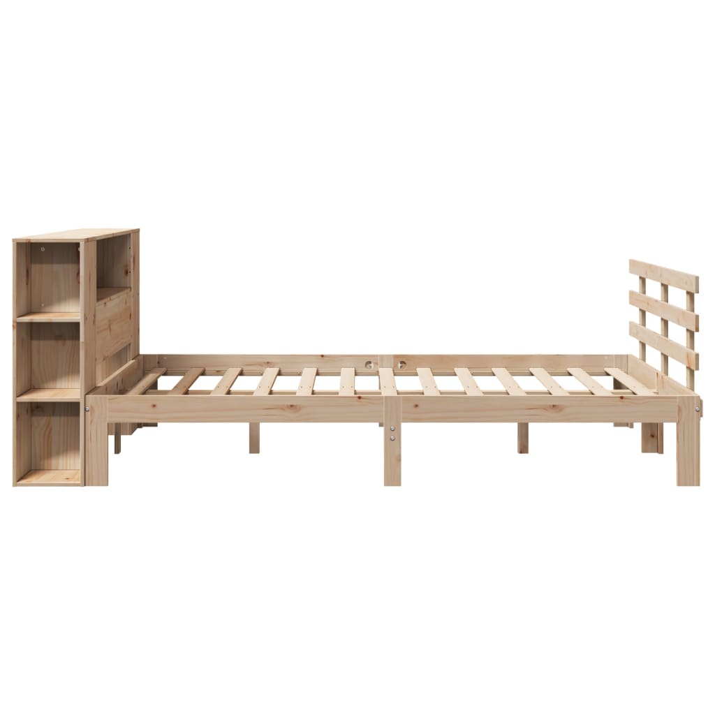 vidaXL Bookcase Bed without Mattress 160x200cm Solid Wood Pine