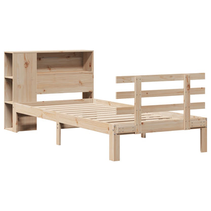 vidaXL Bookcase Bed without Mattress 75x190 cm Small Single Solid Wood Pine