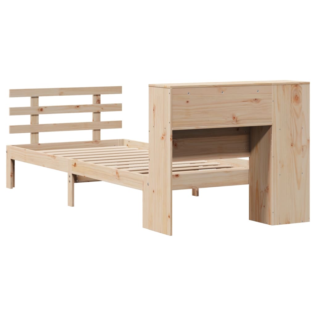 vidaXL Bookcase Bed without Mattress 75x190 cm Small Single Solid Wood Pine