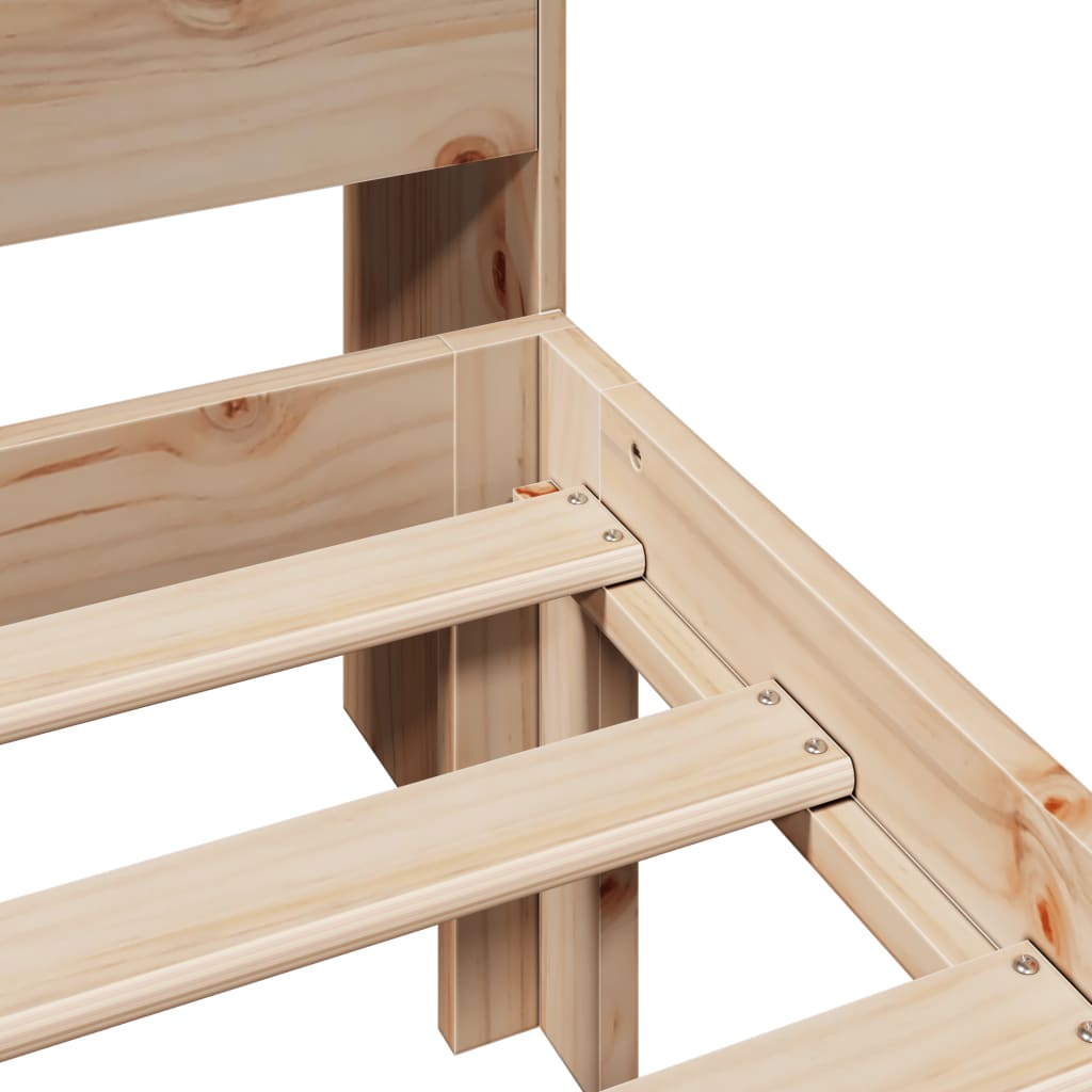 vidaXL Bookcase Bed without Mattress 75x190 cm Small Single Solid Wood Pine