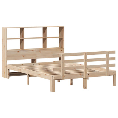 vidaXL Bookcase Bed without Mattress 150x200 cm King Size Solid Wood Pine