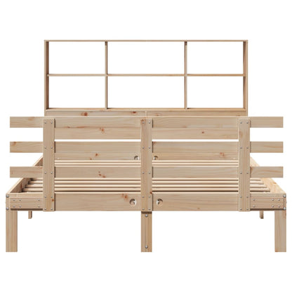 vidaXL Bookcase Bed without Mattress 150x200 cm King Size Solid Wood Pine