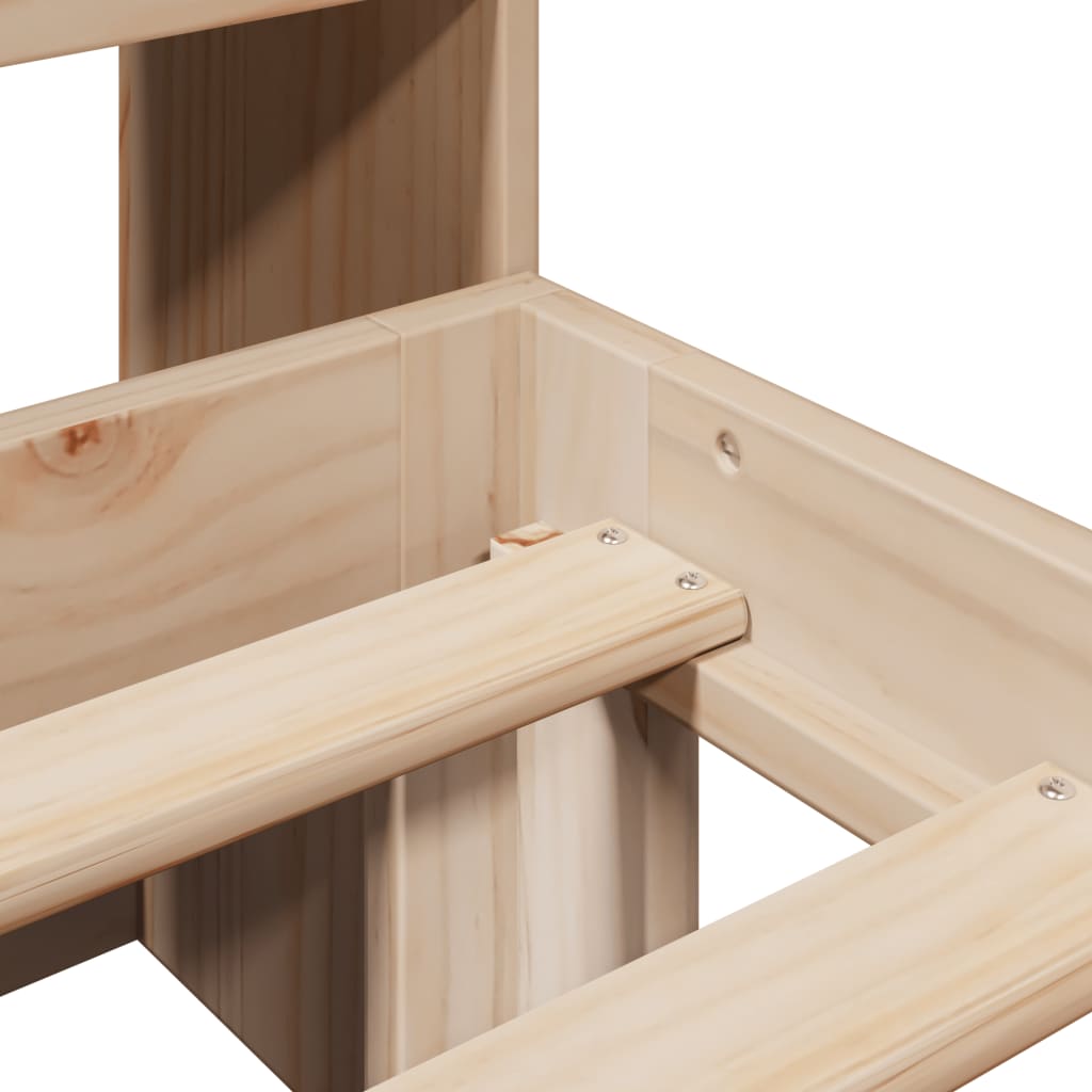 vidaXL Bookcase Bed without Mattress 150x200 cm King Size Solid Wood Pine
