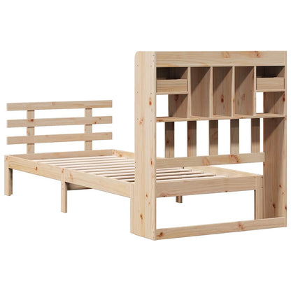 vidaXL Bookcase Bed without Mattress 75x190 cm Small Single Solid Wood Pine