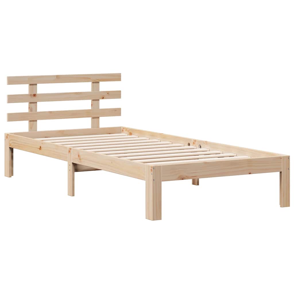 vidaXL Bookcase Bed without Mattress 75x190 cm Small Single Solid Wood Pine