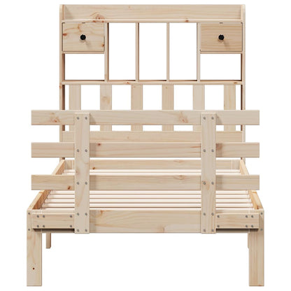 vidaXL Bookcase Bed without Mattress 90x190 cm Single Solid Wood Pine