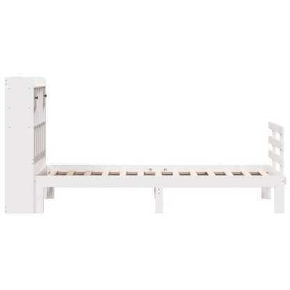 vidaXL Bookcase Bed without Mattress White 90x200cm Solid Wood Pine