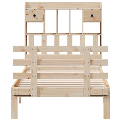 vidaXL Bookcase Bed without Mattress 100x200cm Solid Wood Pine