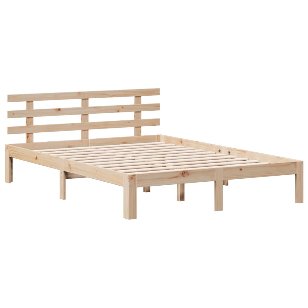 vidaXL Bookcase Bed without Mattress 140x200 cm Solid Wood Pine