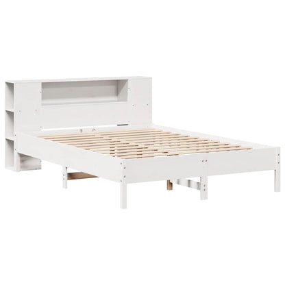vidaXL Bookcase Bed without Mattress White 160x200 cm Solid Wood Pine