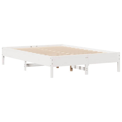 vidaXL Bookcase Bed without Mattress White 160x200 cm Solid Wood Pine