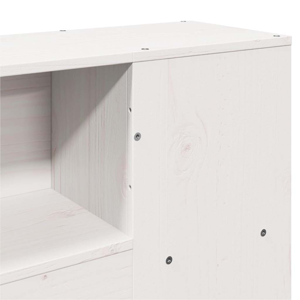 vidaXL Bookcase Bed without Mattress White 160x200 cm Solid Wood Pine
