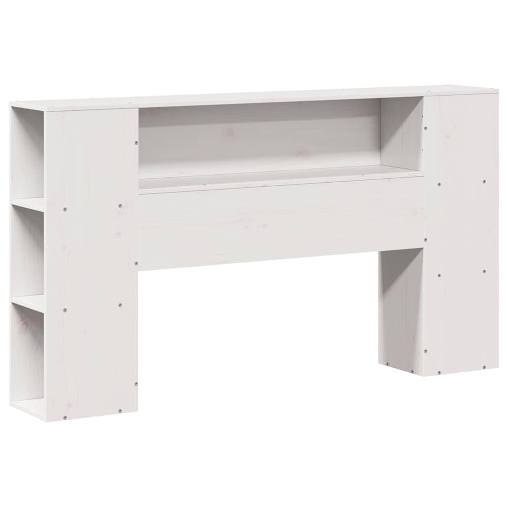 vidaXL Bookcase Bed without Mattress White 135x190 cm Double Solid Wood Pine
