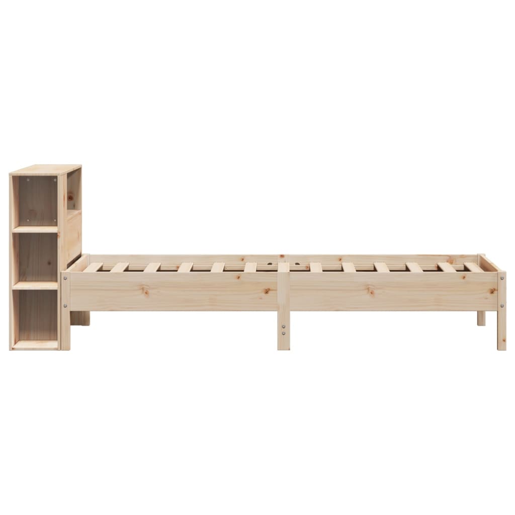 vidaXL Bookcase Bed without Mattress 75x190 cm Small Single Solid Wood Pine