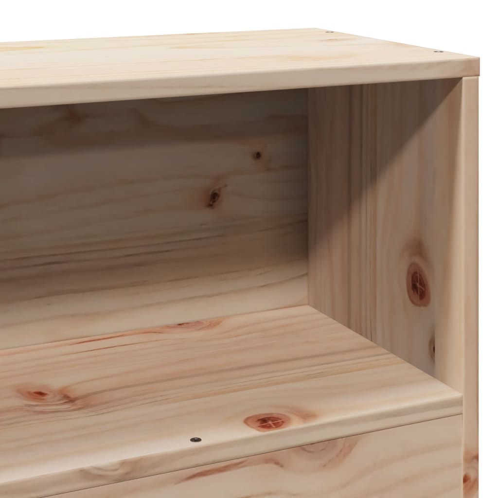 vidaXL Bookcase Bed without Mattress 75x190 cm Small Single Solid Wood Pine