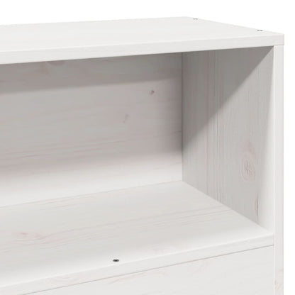 vidaXL Bookcase Bed without Mattress White 75x190 cm Small Single Solid Wood Pine