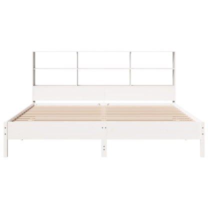 vidaXL Bookcase Bed without Mattress White 180x200cm Solid Wood Pine