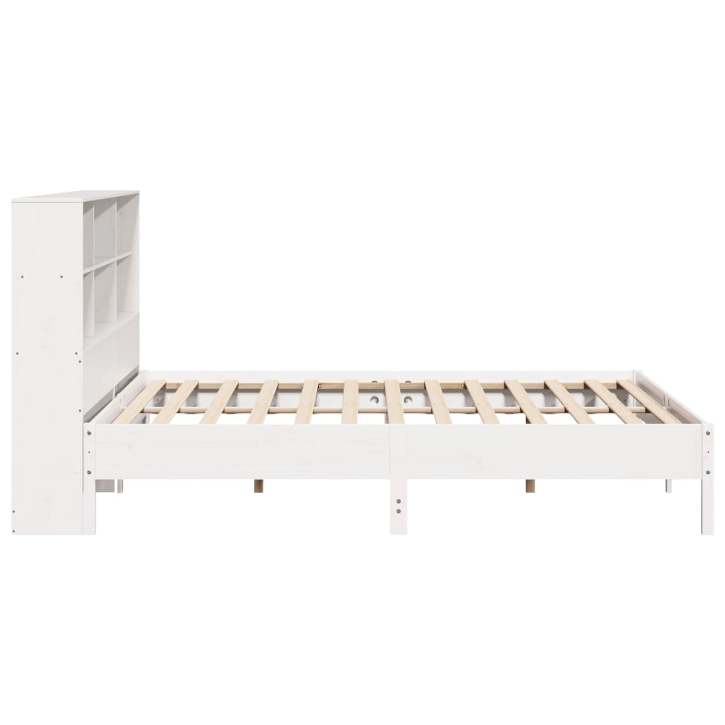 vidaXL Bookcase Bed without Mattress White 180x200cm Solid Wood Pine