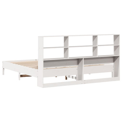 vidaXL Bookcase Bed without Mattress White 180x200cm Solid Wood Pine