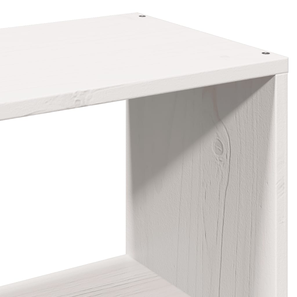 vidaXL Bookcase Bed without Mattress White 180x200 cm Super King Solid Wood Pine