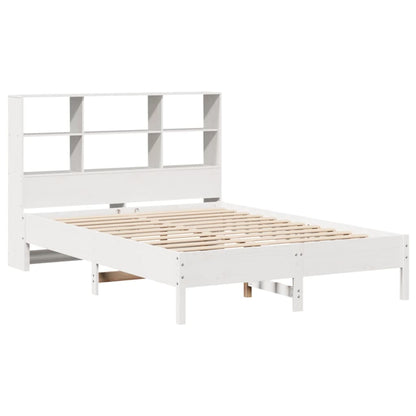 vidaXL Bookcase Bed without Mattress White 160x200cm Solid Wood Pine