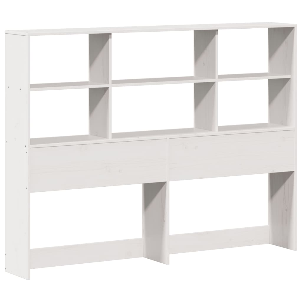 vidaXL Bookcase Bed without Mattress White 160x200cm Solid Wood Pine