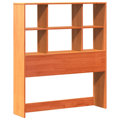 vidaXL Bookcase Bed without Mattress Wax Brown 100x200 cm Solid Wood Pine