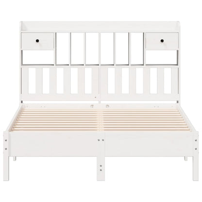 vidaXL Bookcase Bed without Mattress White 160x200 cm Solid Wood Pine