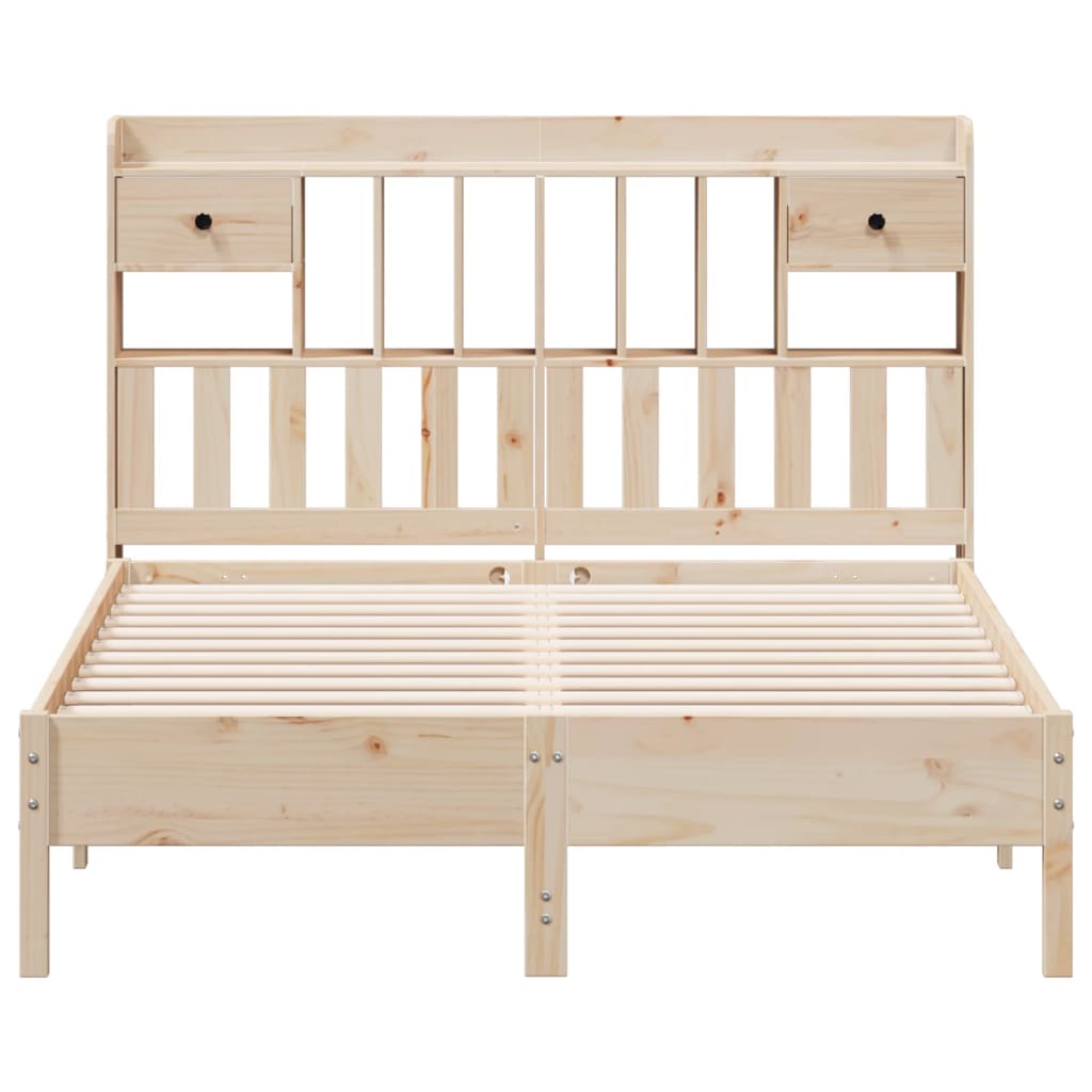 vidaXL Bookcase Bed without Mattress 140x200 cm Solid Wood Pine