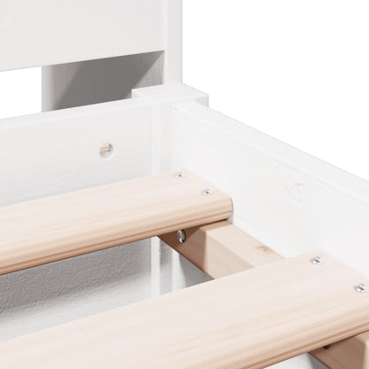 vidaXL Bookcase Bed without Mattress White 140x200 cm Solid Wood Pine