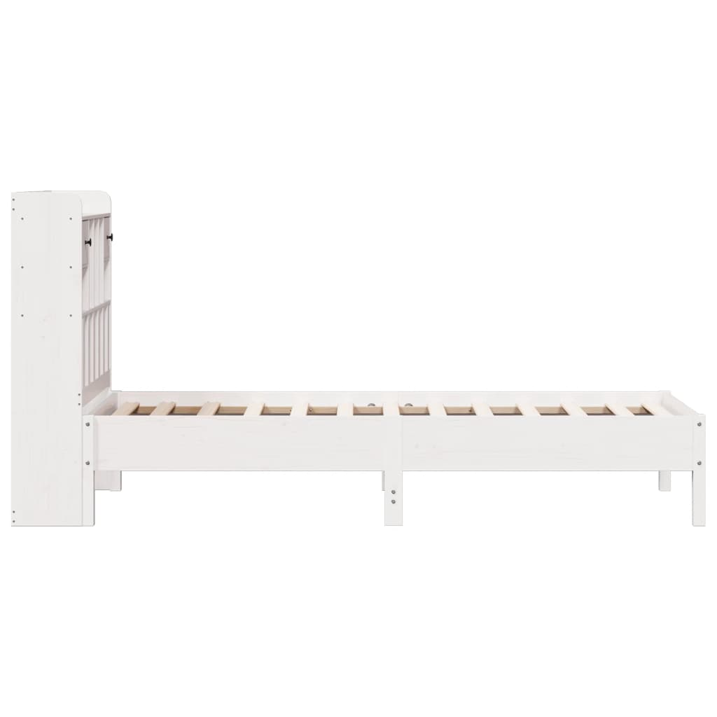 vidaXL Bookcase Bed | White | Solid Pine wood | Single | Bookcase Bed