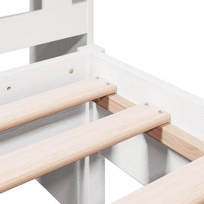 vidaXL Bookcase Bed | White | Solid Pine wood | Single | Bookcase Bed