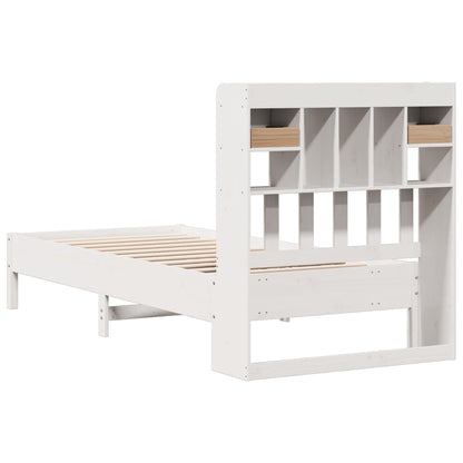 vidaXL Bookcase Bed | White | Solid pinewood | Single | Bookcase Bed