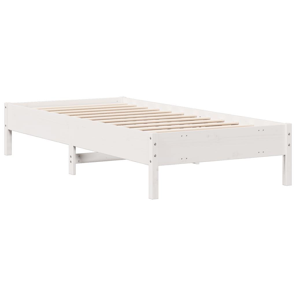 vidaXL Bookcase Bed | White | Solid pinewood | Single | Bookcase Bed
