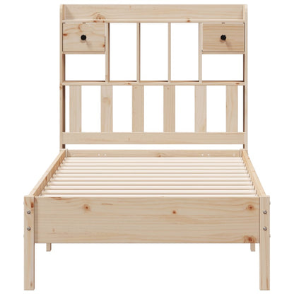 vidaXL Bookcase Bed without Mattress 75x190 cm Small Single Solid Wood Pine