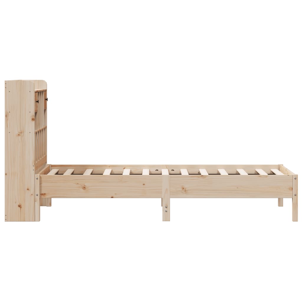 vidaXL Bookcase Bed without Mattress 75x190 cm Small Single Solid Wood Pine